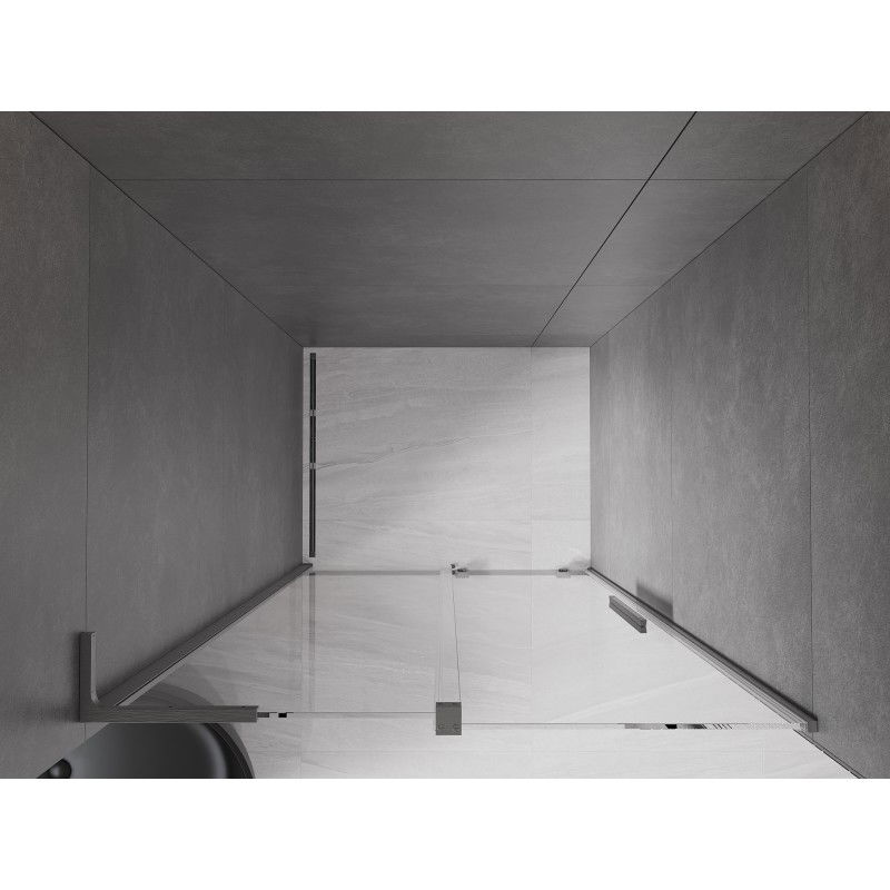 Mexen Velar L porte de douche coulissante 100 cm, transparent, gris canon brossé - 871-100-003-01-66