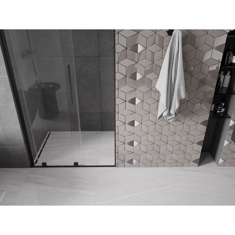 Mexen Velar L porte de douche coulissante 120 cm, transparentes, noires - 871-120-003-01-70