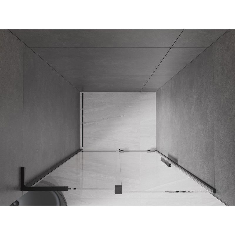 Mexen Velar L portes de douche coulissantes 110 cm, transparentes, noires - 871-110-003-01-70