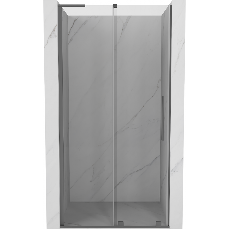 Mexen Velar L porte de douche coulissante 100 cm, transparent, gun metal - 871-100-003-01-95