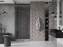 Mexen Velar L porte de douche coulissante 110 cm, transparent, gun metal - 871-110-003-01-95