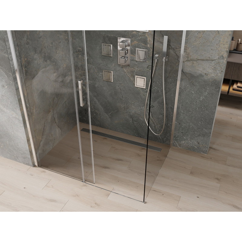 Mexen Omega cabine de douche coulissante 110 x 80 cm, transparente, chromée - 825-110-080-01-00