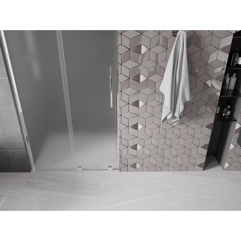 Mexen Velar L porte de douche coulissante 100 cm, givré, chrome - 871-100-003-31-01