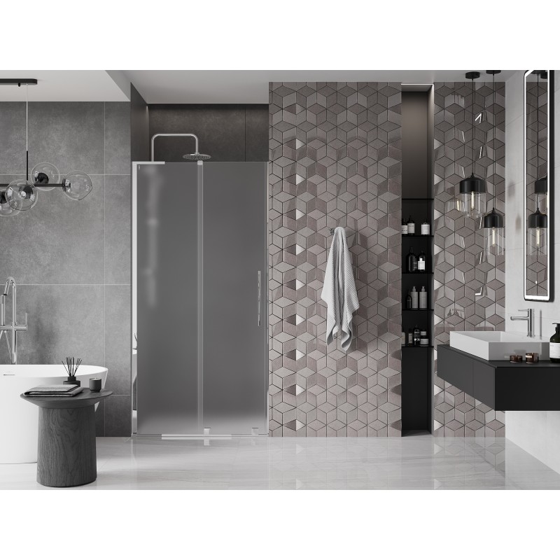 Mexen Velar L porte de douche coulissante 100 cm, givré, chrome - 871-100-003-31-01