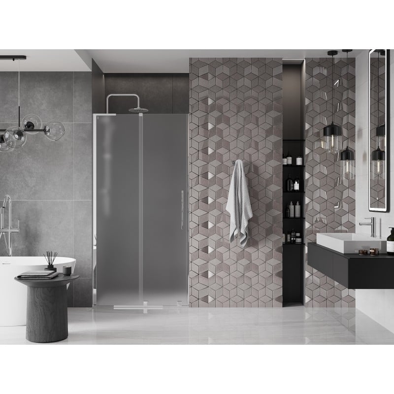 Mexen Velar L porte de douche coulissante 110 cm, givré, chrome - 871-110-003-31-01
