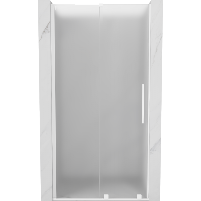 Mexen Velar L portes de douche coulissantes 100 cm, givré, blanc - 871-100-003-31-20