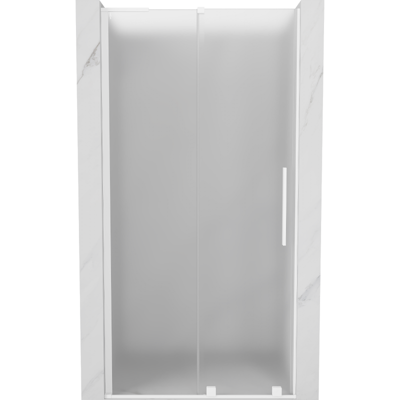 Mexen Velar L porte de douche coulissante 110 cm, givré, blanc - 871-110-003-31-20