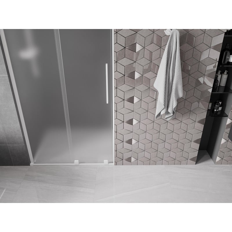 Mexen Velar L porte de douche coulissante 120 cm, givré, blanc - 871-120-003-31-20