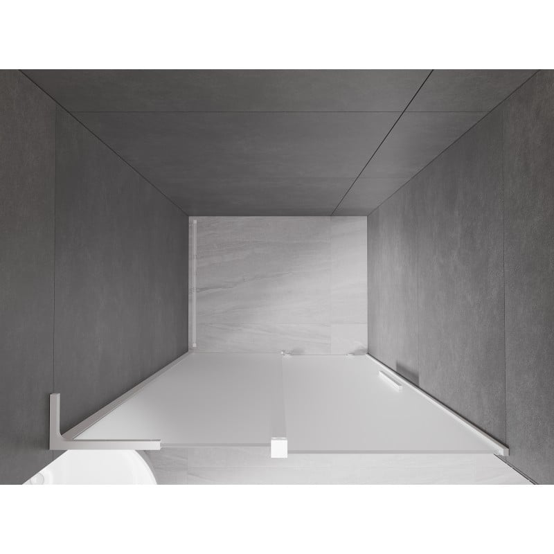 Mexen Velar L porte de douche coulissante 120 cm, givré, blanc - 871-120-003-31-20