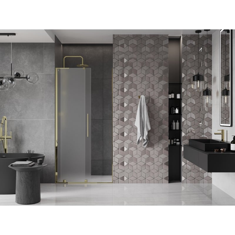 Mexen Velar L porte de douche coulissante 110 cm, givré, doré - 871-110-003-31-50