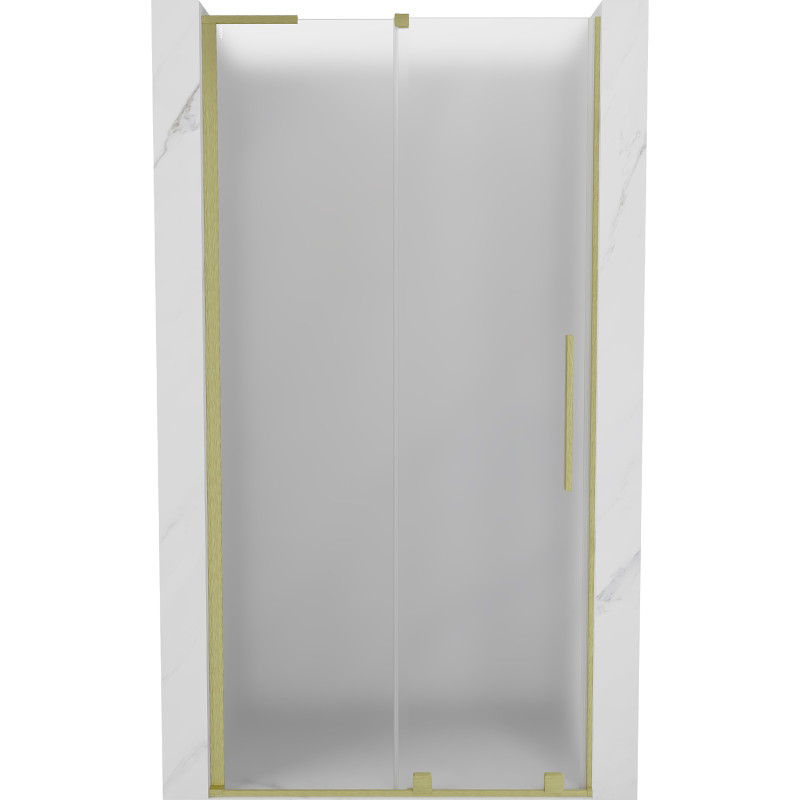 Mexen Velar L portes de douche coulissantes 90 cm, dépoli, or brossé - 871-090-003-31-55