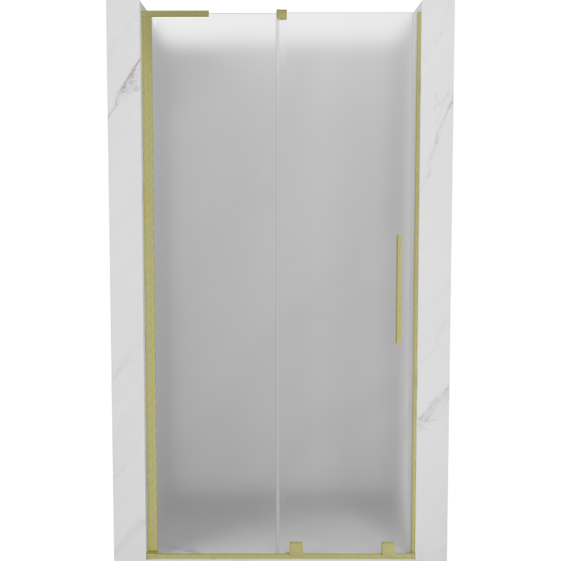 Porte de douche coulissante Mexen Velar L 90 cm, givrée, dorée brossée - 871-090-003-31-55