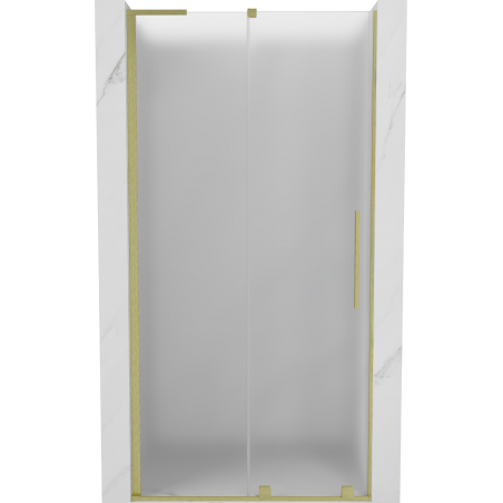 Mexen Velar L portes de douche coulissantes 90 cm, dépoli, or brossé - 871-090-003-31-55