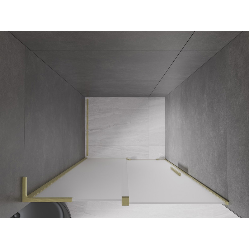 Mexen Velar L portes de douche coulissantes 90 cm, dépoli, or brossé - 871-090-003-31-55