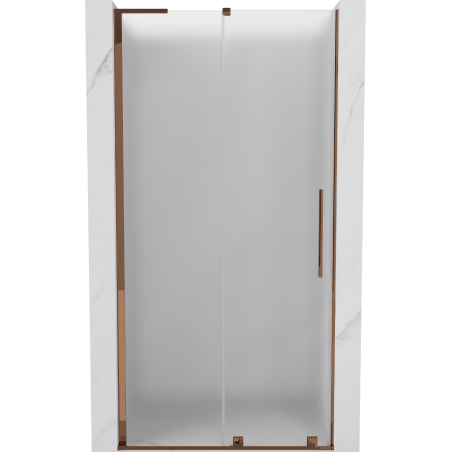 Mexen Velar L portes de douche coulissantes 110 cm, givré, or rose - 871-110-003-31-60