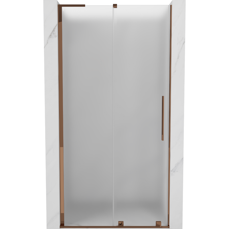 Mexen Velar L porte de douche coulissante 120 cm, givré, or rose - 871-120-003-31-60