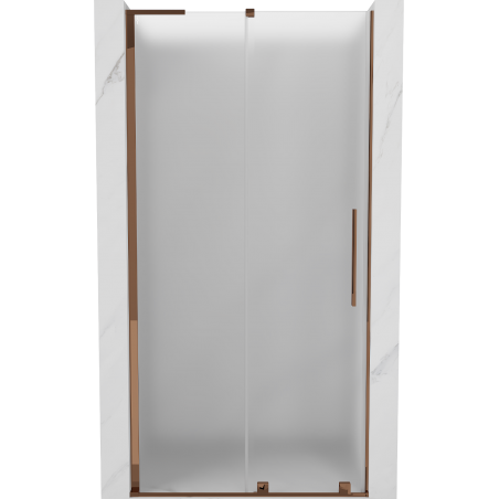 Mexen Velar L porte de douche coulissante 120 cm, givré, or rose - 871-120-003-31-60