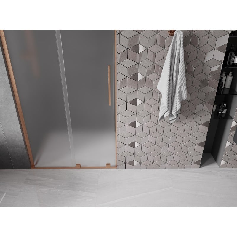 Mexen Velar L porte de douche coulissante 90 cm, givre, cuivre brossé - 871-090-003-31-65
