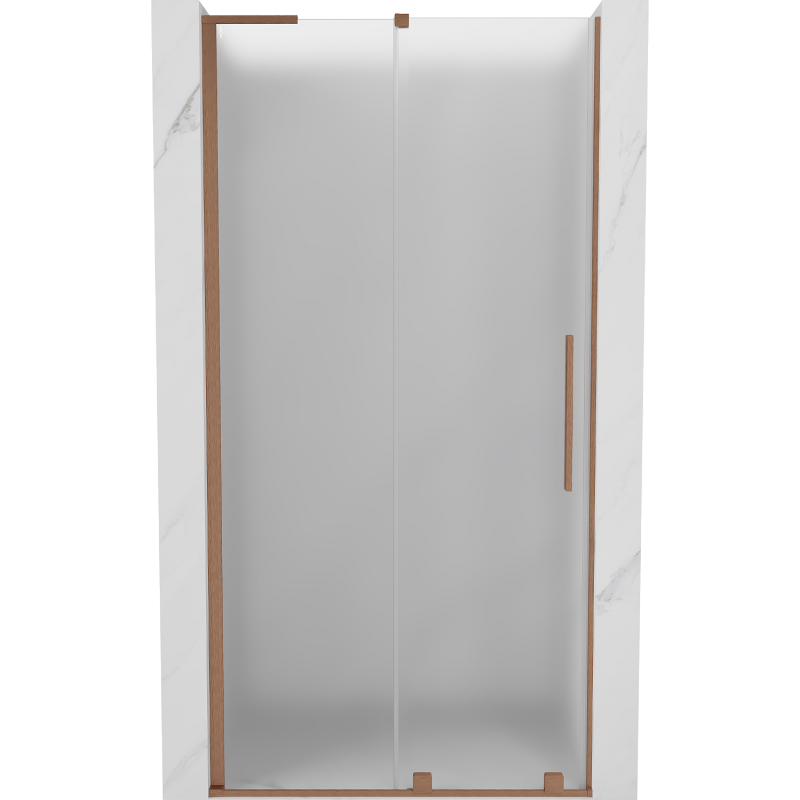 Mexen Velar L porte de douche coulissante 120 cm, givre, cuivre brossé - 871-120-003-31-65