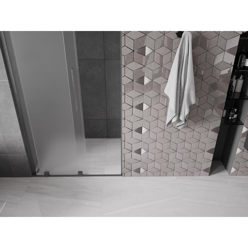 Mexen Velar L porte de douche coulissante 110 cm, givré, gris canon brossé - 871-110-003-31-66