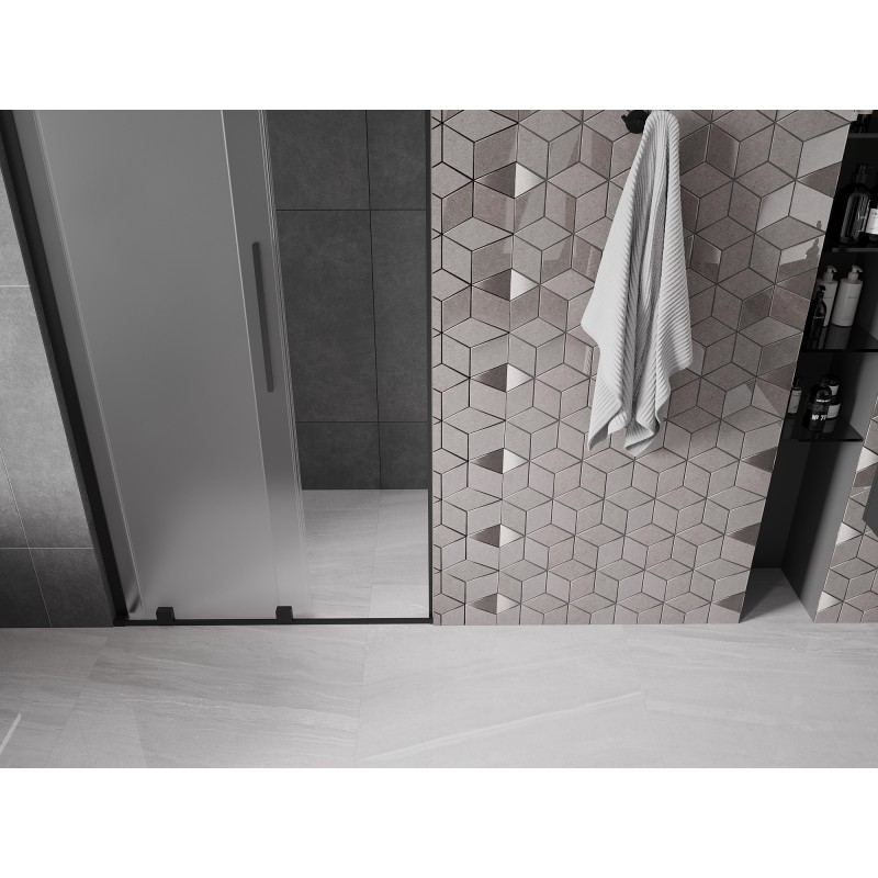Mexen Velar L porte de douche coulissante 110 cm, dépoli, noir - 871-110-003-31-70