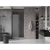 Mexen Velar L porte de douche coulissante 110 cm, dépoli, noir - 871-110-003-31-70