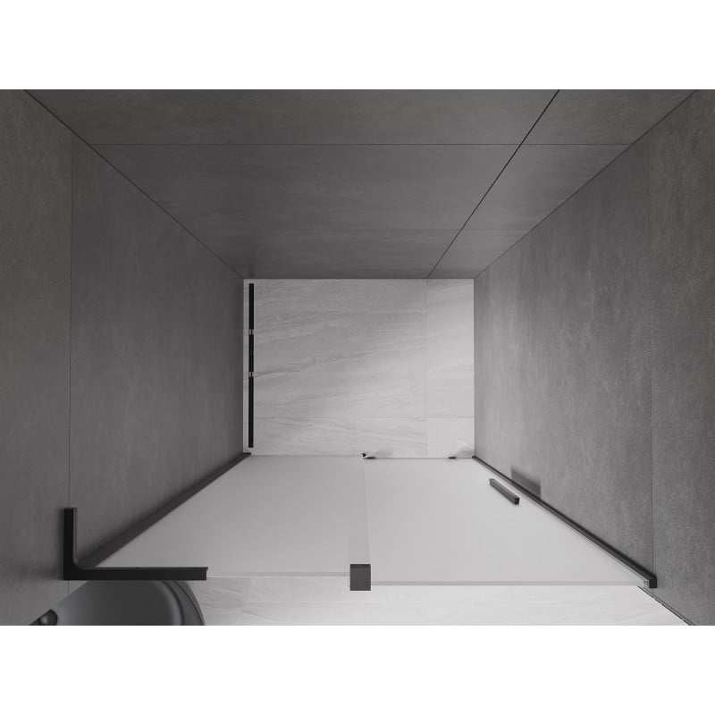 Mexen Velar L porte de douche coulissante 110 cm, dépoli, noir - 871-110-003-31-70