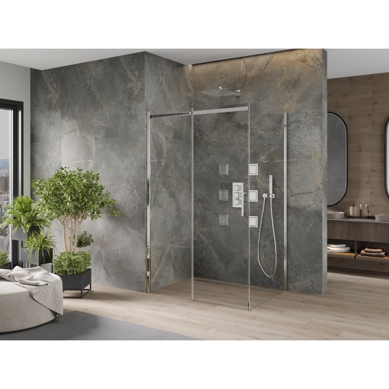 Mexen Omega cabine de douche coulissante 120 x 90 cm, transparent, chrome - 825-120-090-01-00