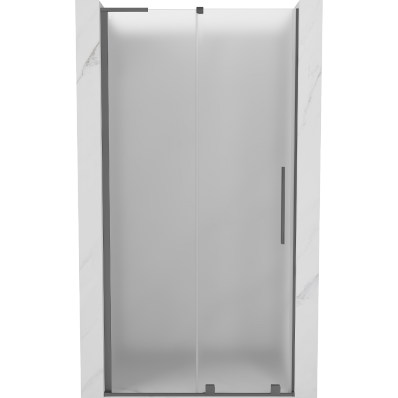 Mexen Velar L porte de douche coulissante 90 cm, givré, gun metal - 871-090-003-31-95