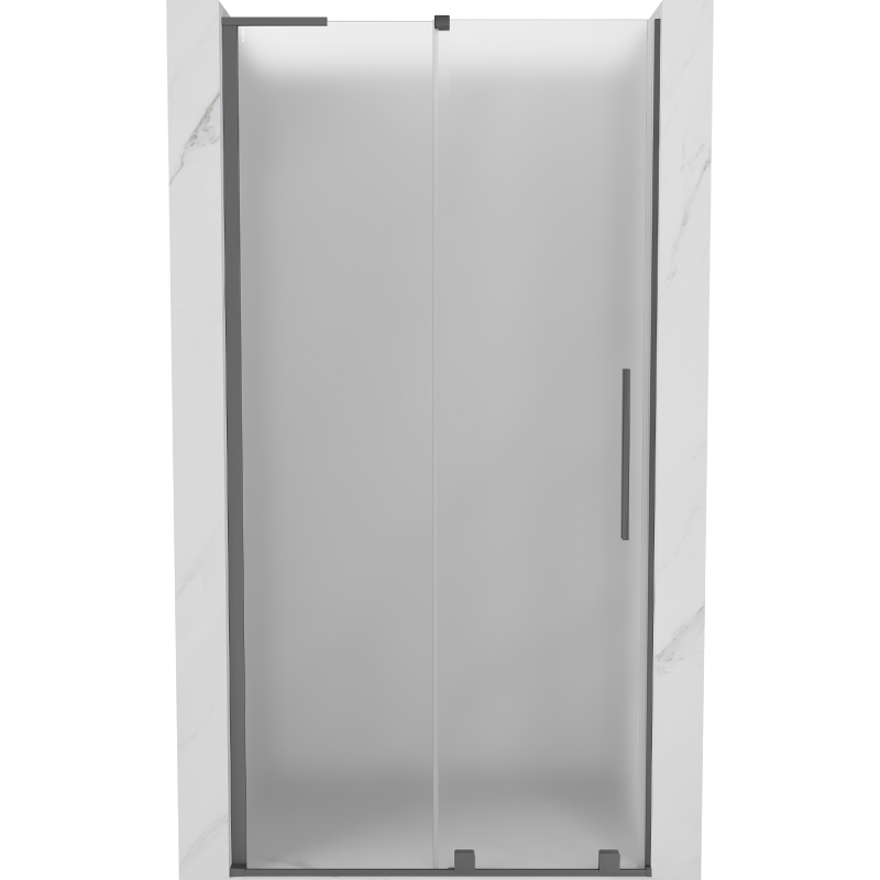 Mexen Velar L porte de douche coulissante 100 cm, givré, métal gun - 871-100-003-31-95