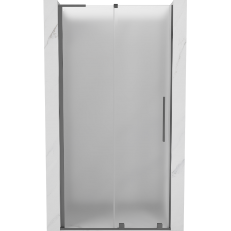 Mexen Velar L porte de douche coulissante 120 cm, givre, gun metal - 871-120-003-31-95