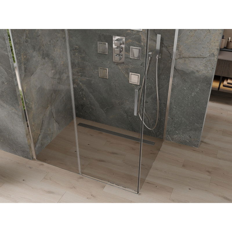 Mexen Omega cabine de douche coulissante 120 x 100 cm, transparent, chrome - 825-120-100-01-00