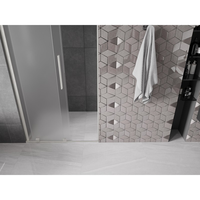 Mexen Velar L porte de douche coulissante 90 cm, givré, nickel brossé - 871-090-003-31-97