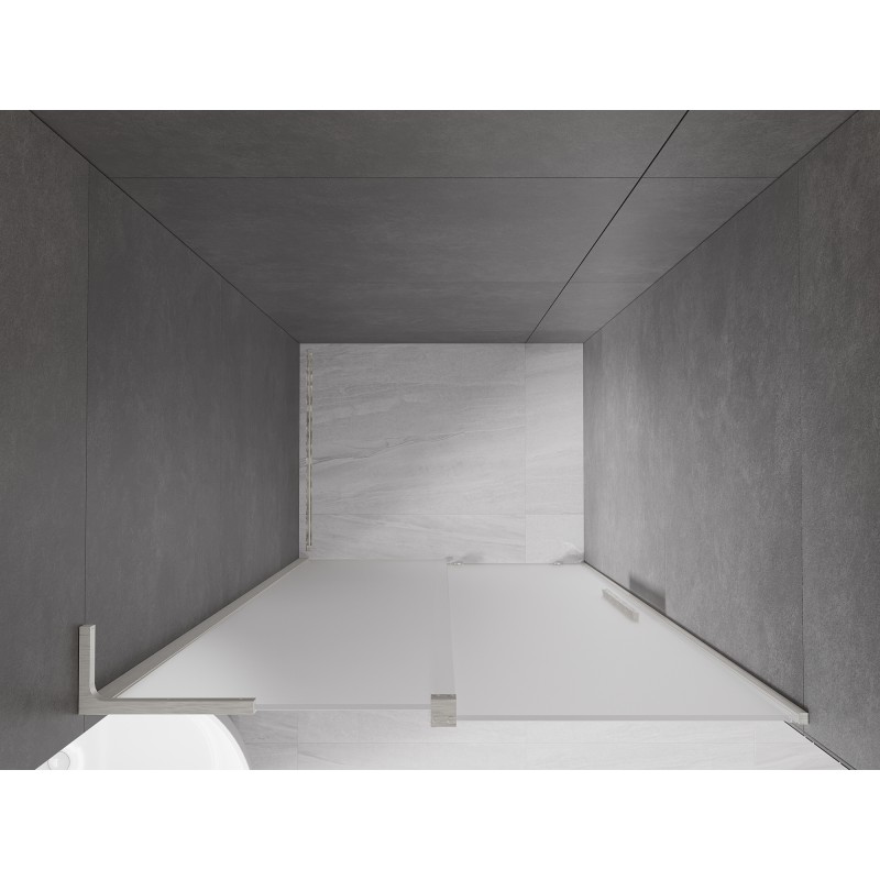 Mexen Velar L porte de douche coulissante 90 cm, givré, nickel brossé - 871-090-003-31-97
