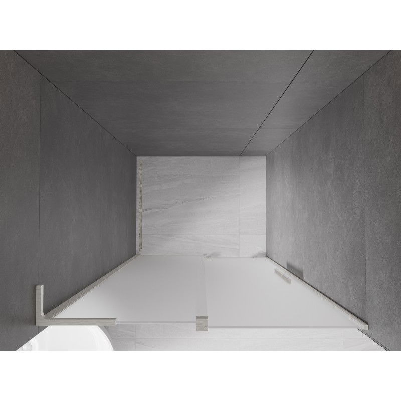 Mexen Velar L porte de douche coulissante 110 cm, givre, nickel brossé - 871-110-003-31-97