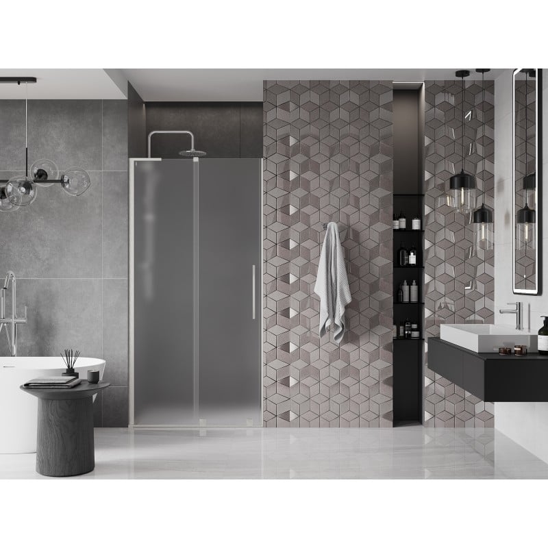Mexen Velar L porte de douche coulissante 120 cm, dépoli, nickel brossé - 871-120-003-31-97