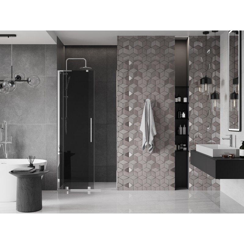Mexen Velar L porte de douche coulissante 90 cm, graphite, chrome - 871-090-003-41-01