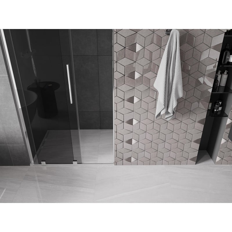 Mexen Velar L porte de douche coulissante 110 cm, graphite, chrome - 871-110-003-41-01