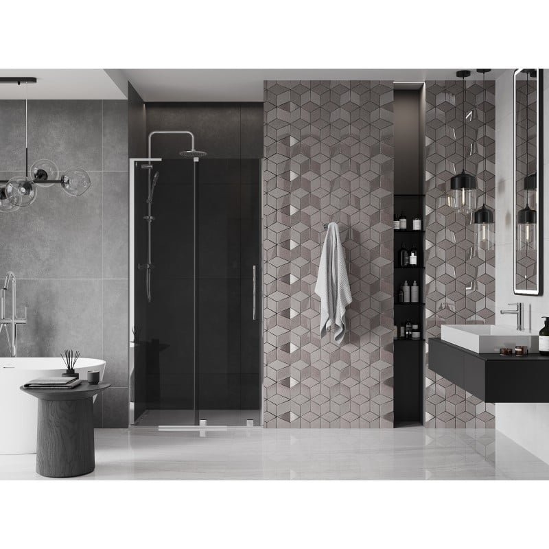 Mexen Velar L porte de douche coulissante 110 cm, graphite, chrome - 871-110-003-41-01