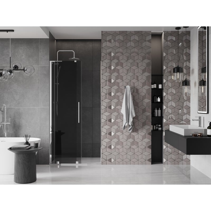 Mexen Velar L porte de douche coulissante 110 cm, graphite, chrome - 871-110-003-41-01