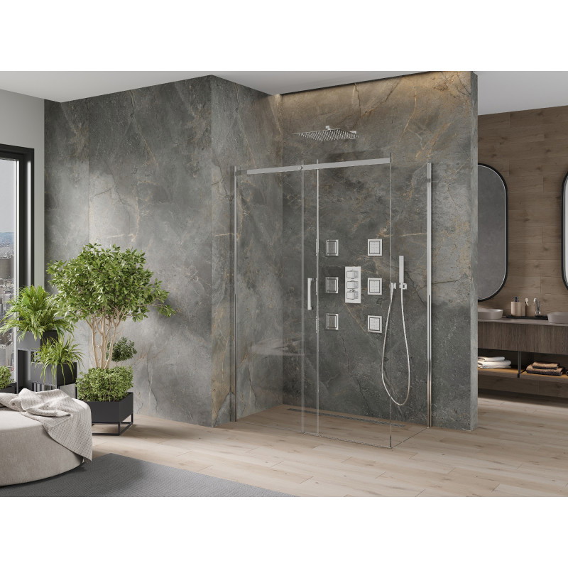Mexen Omega cabine de douche coulissante 130 x 70 cm, transparent, chrome - 825-130-070-01-00