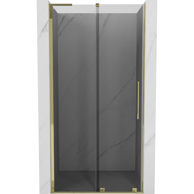 Mexen Velar L porte de douche coulissante 100 cm, graphite, or - 871-100-003-41-50