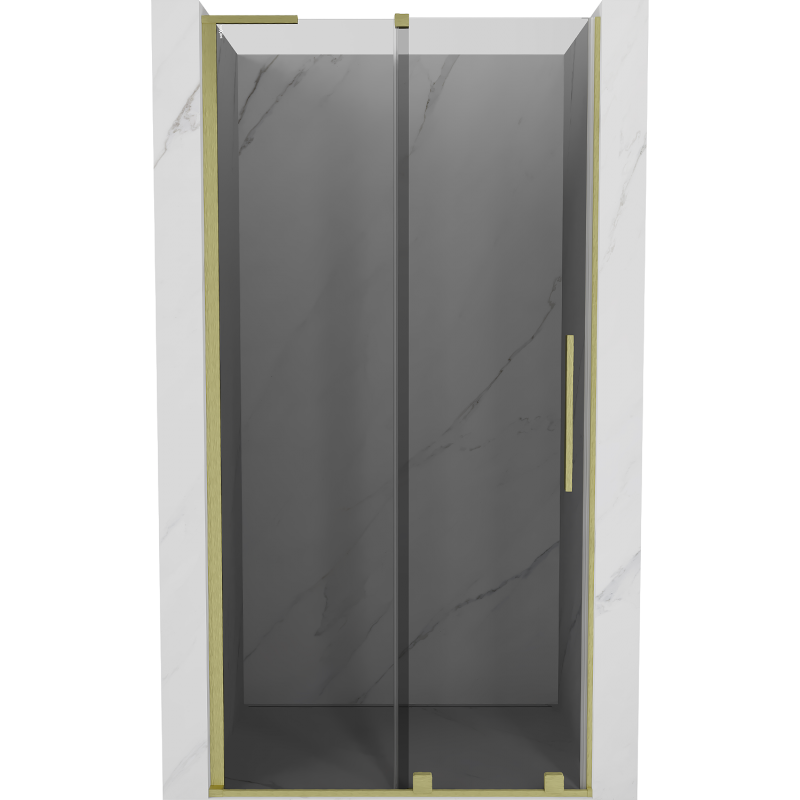 Mexen Velar L porte de douche coulissante 100 cm, graphite, doré brossé - 871-100-003-41-55