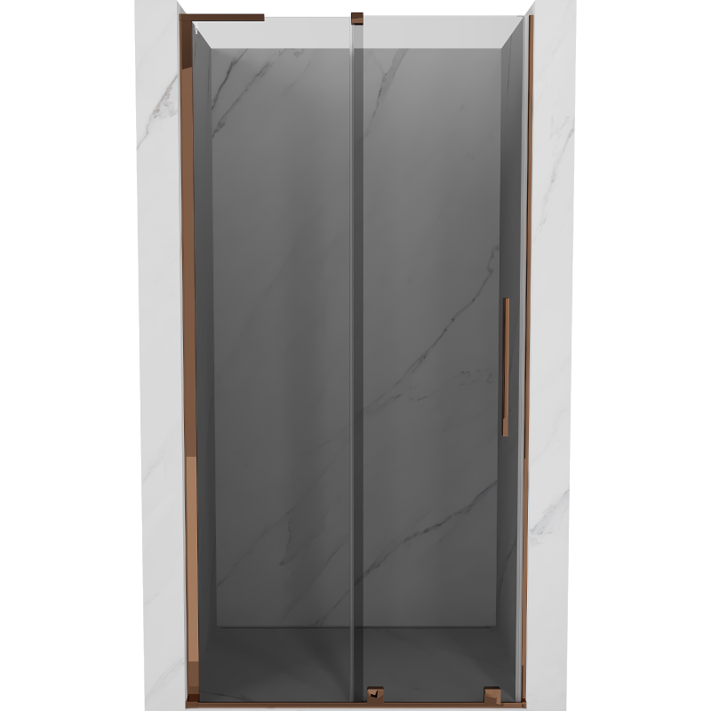 Mexen Velar L porte de douche coulissante 90 cm, graphite, or rose - 871-090-003-41-60