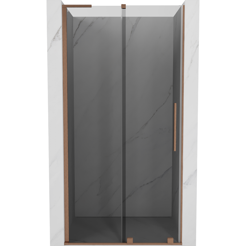 Mexen Velar L porte de douche coulissante 120 cm, graphite, cuivre brossé - 871-120-003-41-65