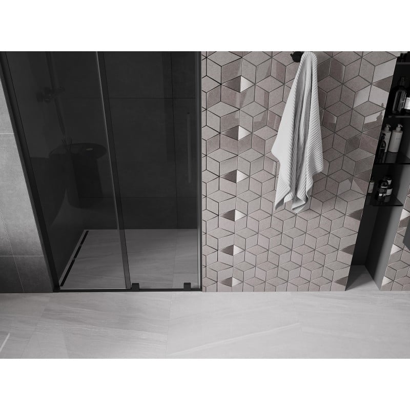 Mexen Velar L porte de douche coulissante 120 cm, graphite, noir - 871-120-003-41-70