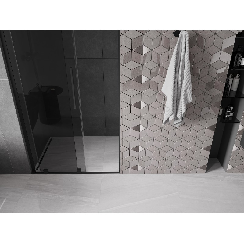 Mexen Velar L porte de douche coulissante 120 cm, graphite, noir - 871-120-003-41-70