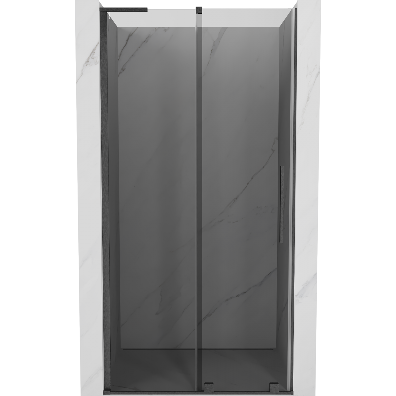 Mexen Velar L porte de douche coulissante 120 cm, graphite, gris canon brossé - 871-120-003-41-66
