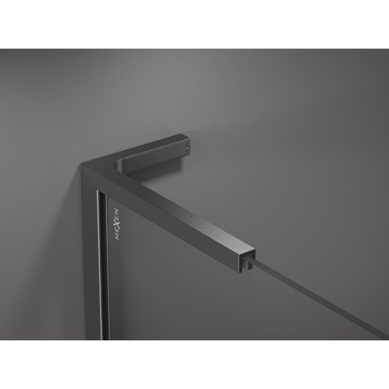 Mexen Velar L porte de douche coulissante 110 cm, graphite, gun gray brossé - 871-110-003-41-66