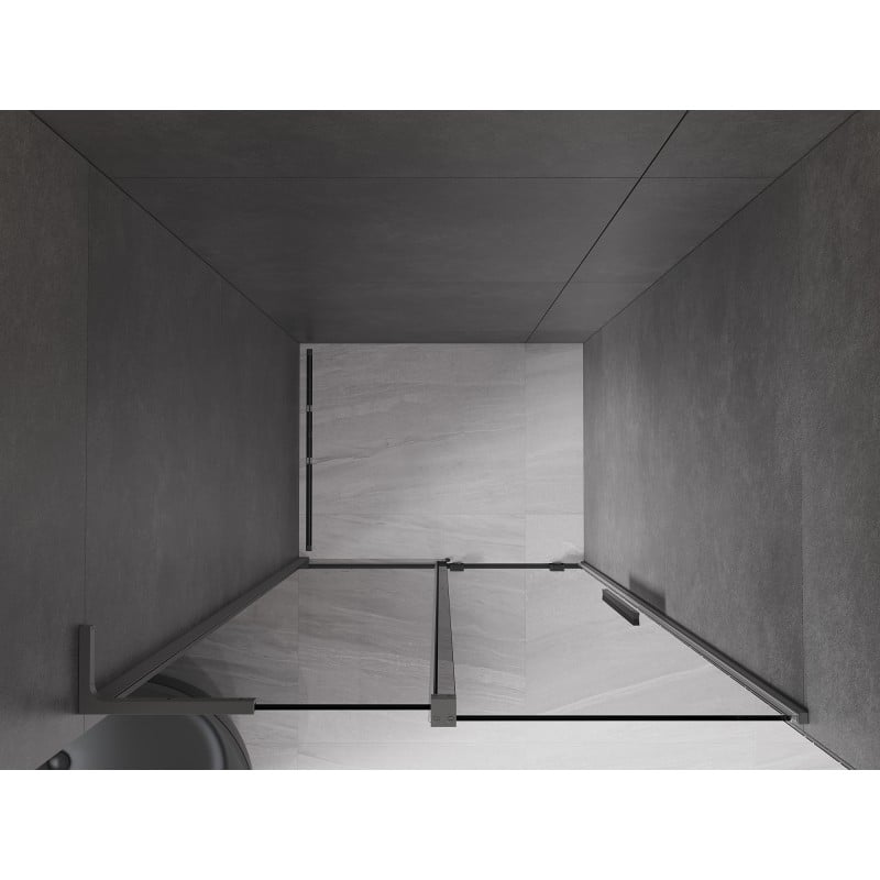 Mexen Velar L porte de douche coulissante 120 cm, graphite, métal canon - 871-120-003-41-95